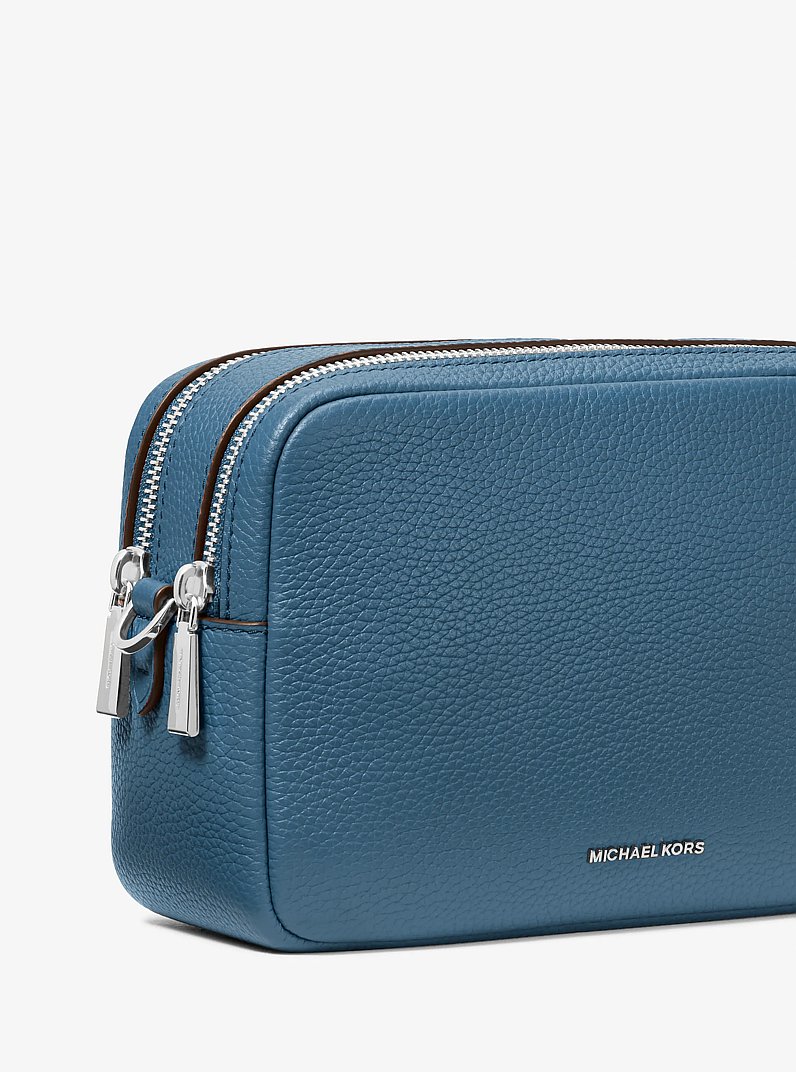 Bryant Medium Pebbled Leather Camera Crossbody Bag in DK CHAMBRAY | Michael Kors
