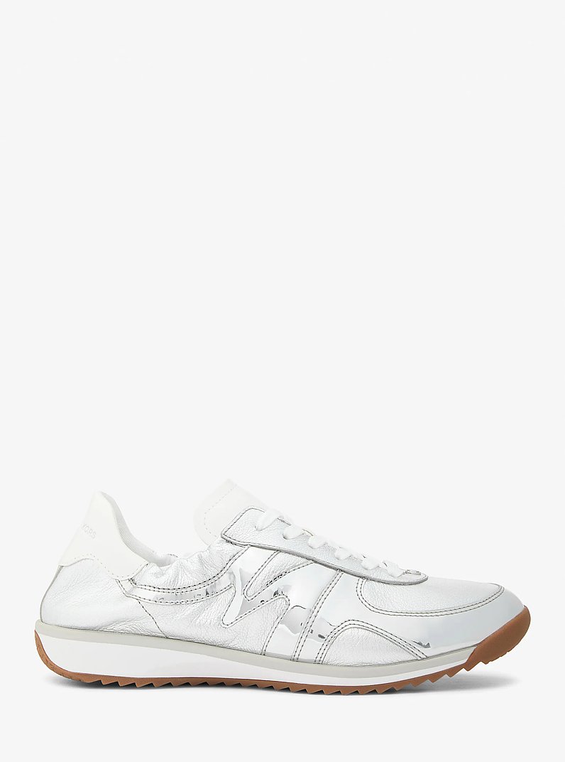 Zapatilla Colt de piel metalizada in PLATEADO | Michael Kors