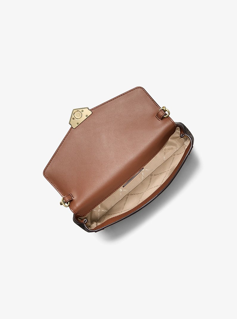 Petit sac &agrave; bandouli&egrave;re convertible Soho &agrave; logo Signature in BRUN | Michael Kors