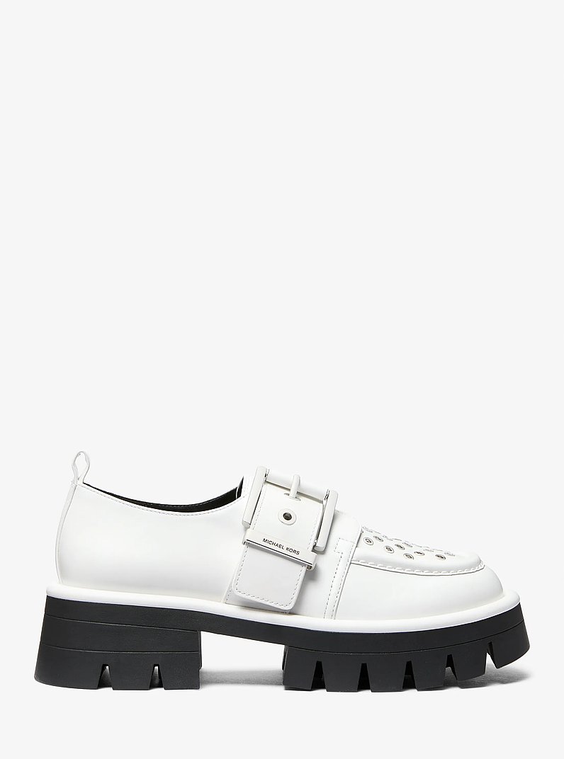 Colby Grommeted Leather Loafer in OPTIC WHITE | Michael Kors