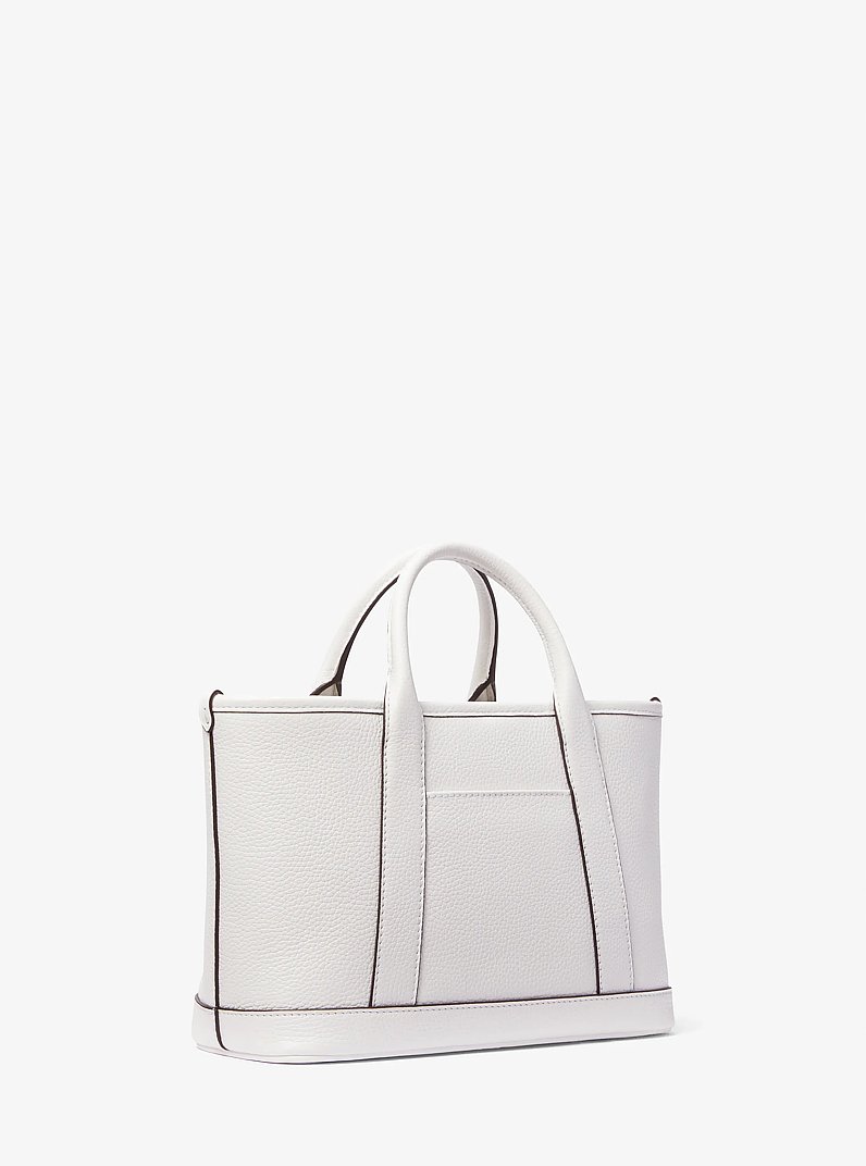 Borsa a mano Luisa piccola in pelle martellata in BIANCO OTTICO | Michael Kors