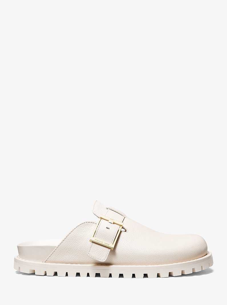 Easton Leather Clog in LT CREAM | Michael Kors
