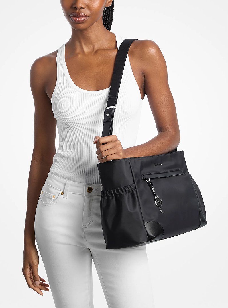 Prescott Large Nylon Diaper Bag in BLACK | Michael Kors