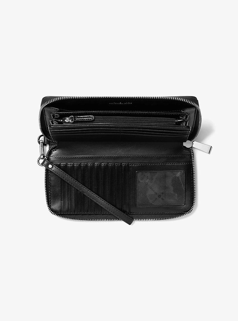 Large Logo Continental Wallet in BLACK | Michael Kors