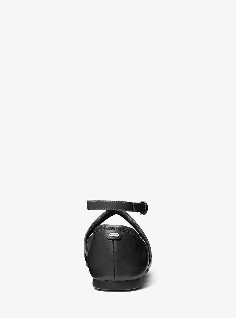 Collette Leather Ballet Flat in BLACK | Michael Kors