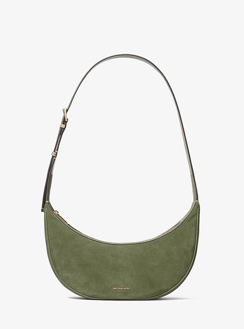 Avra Medium Suede Crossbody Bag in SMOKEY OLIVE | Michael Kors