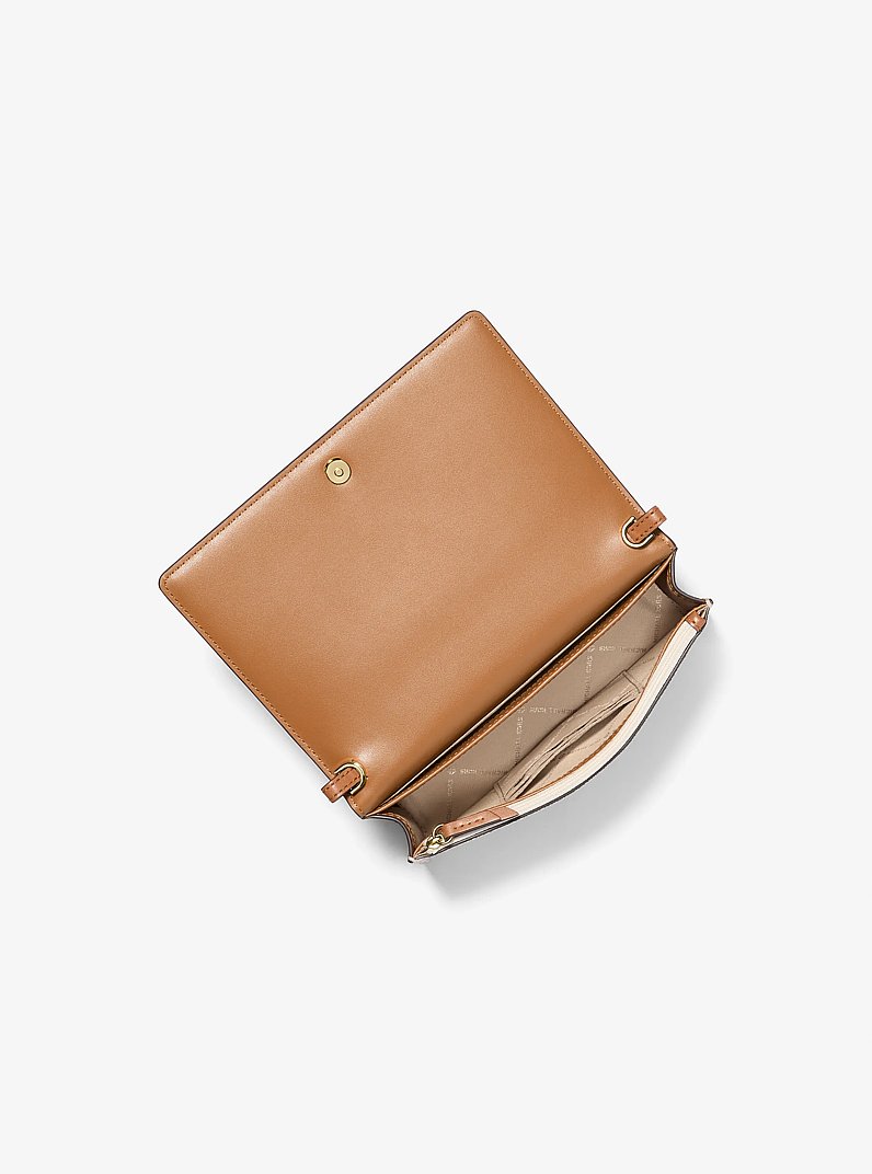 Umh&auml;ngetasche Jet Set Medium mit Signature-Logomuster in VANILLE/EICHELBRAUN | Michael Kors