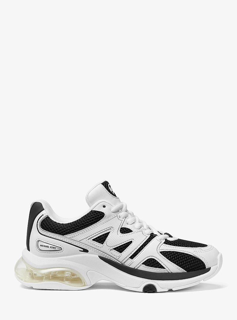 Kit Extreme Mesh and Leather Trainer in BLACK COMBO | Michael Kors