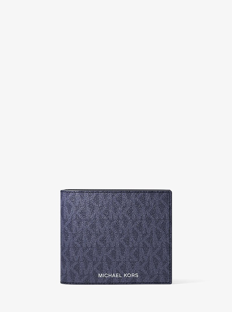 Harrison Logo Billfold Wallet With Passcase in DRESS BLUES | Michael Kors