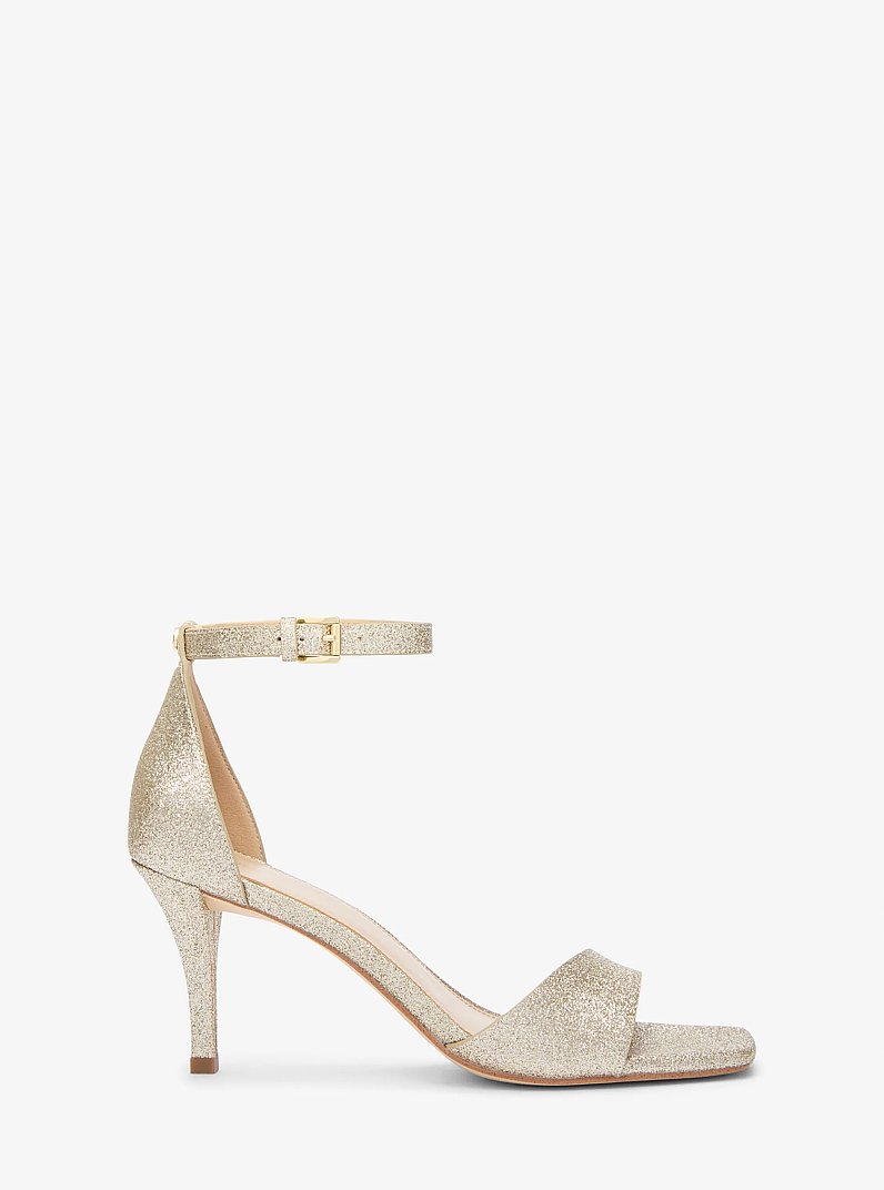 Sandale Jaida en cuir m&eacute;tallis&eacute; in DOR&Eacute; P&Acirc;LE | Michael Kors