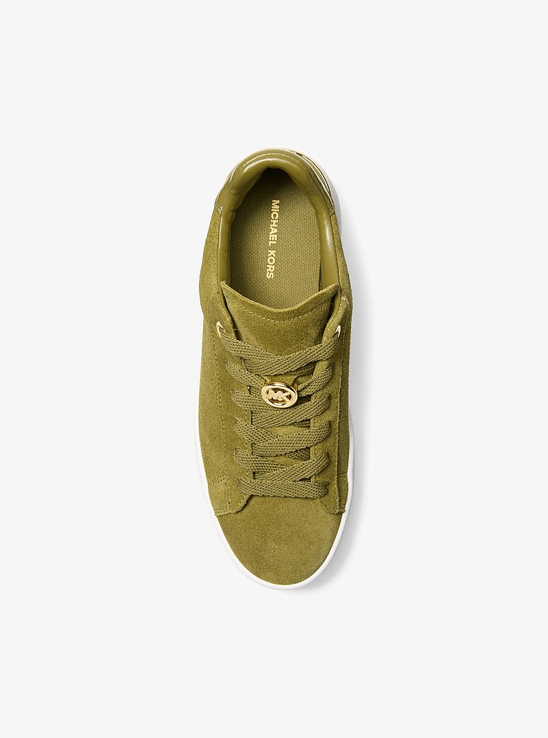 Dottie Suede Platform Sneaker in PISTACHIO | Michael Kors