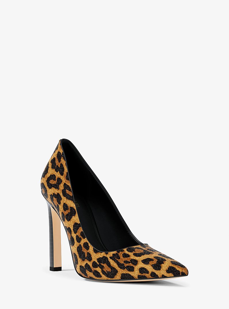 Amara Leopard Print Calf Hair Pump in MARIGOLD | Michael Kors
