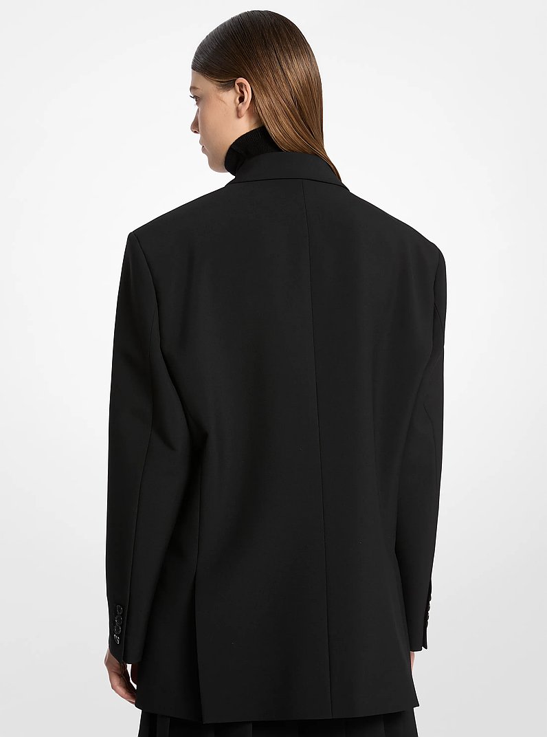 Shawn Wool Broadcloth Blazer in BLACK | Michael Kors