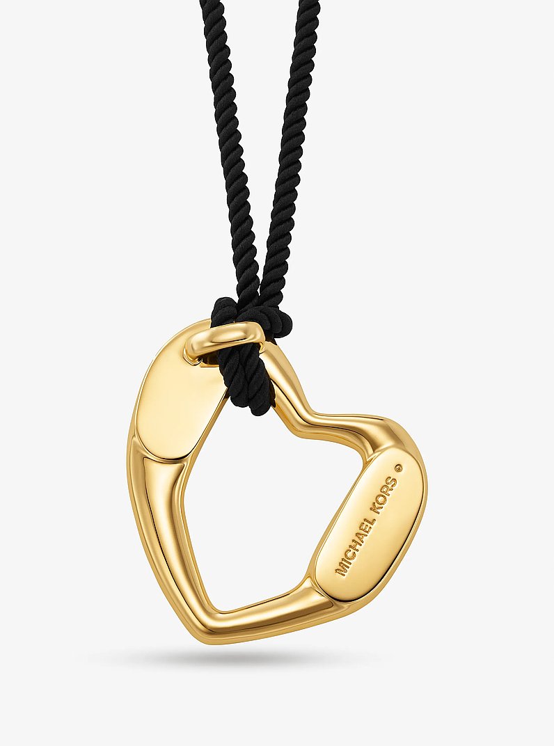 Precious Metal-Plated Brass Heart Necklace in GOLD | Michael Kors