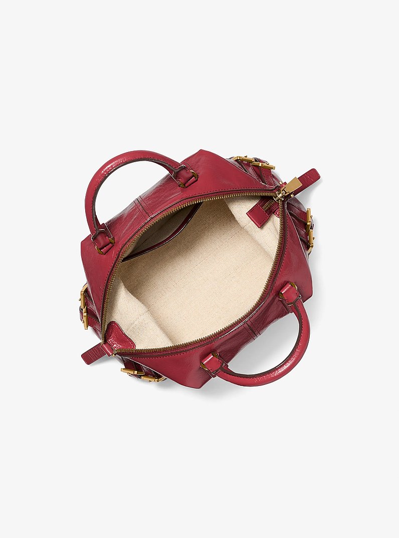 Bolso satchel Darrington peque&ntilde;o de piel cuarteada