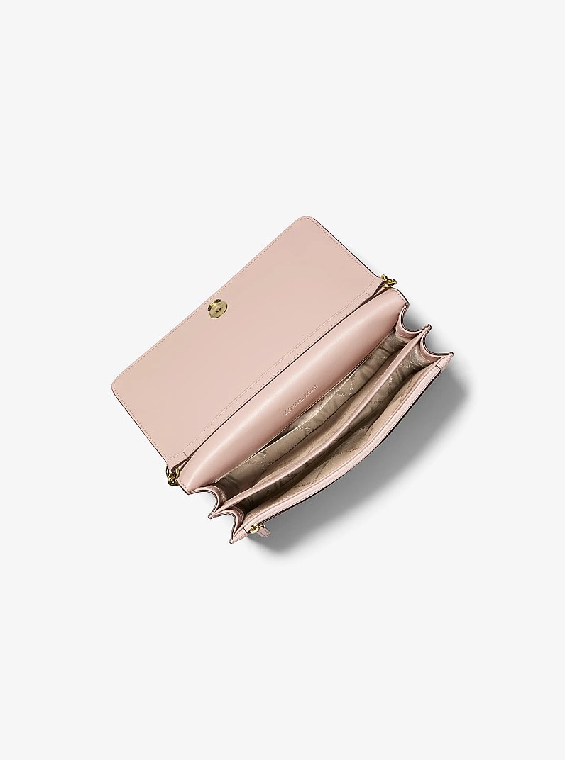 Daniela Large Signature Logo Crossbody Bag in BALLET | Michael Kors
