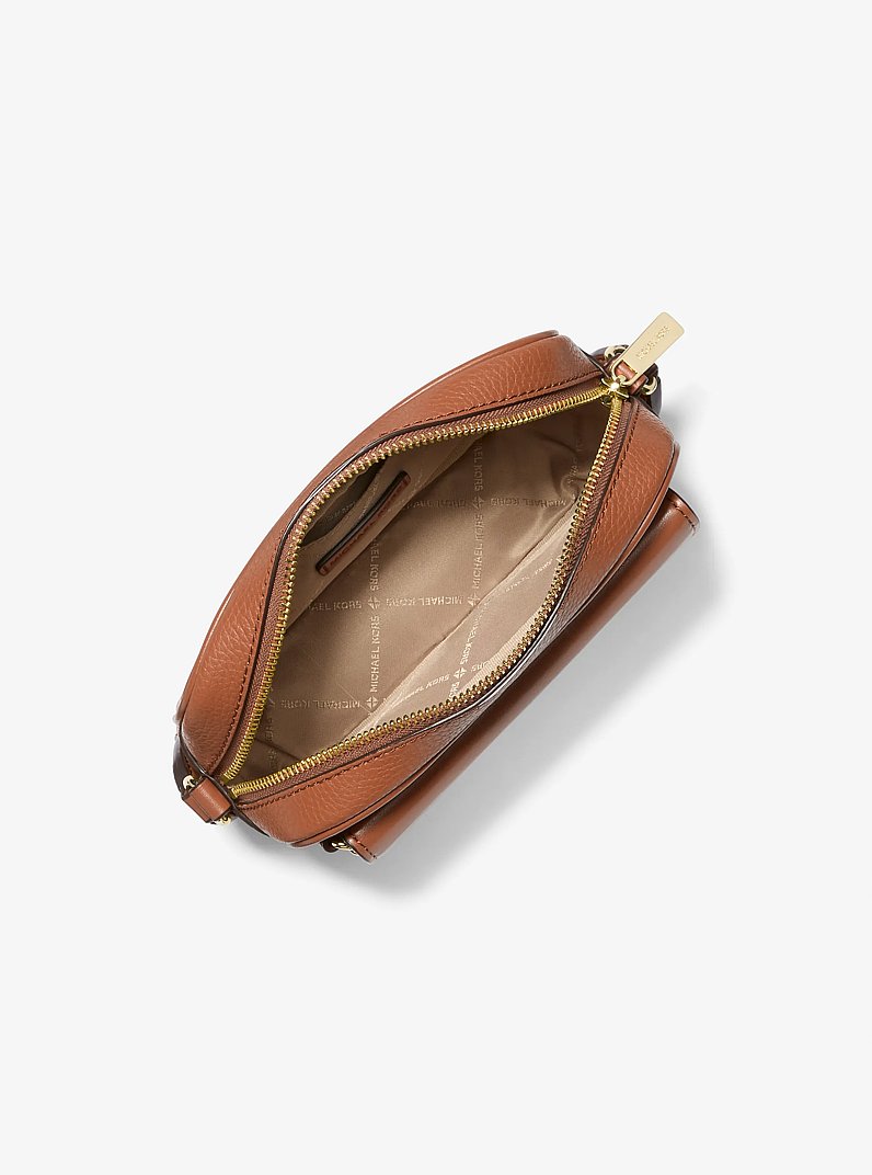 Maisie Small Pebbled Leather 2-in-1 Camera Bag in LUGGAGE - Sale