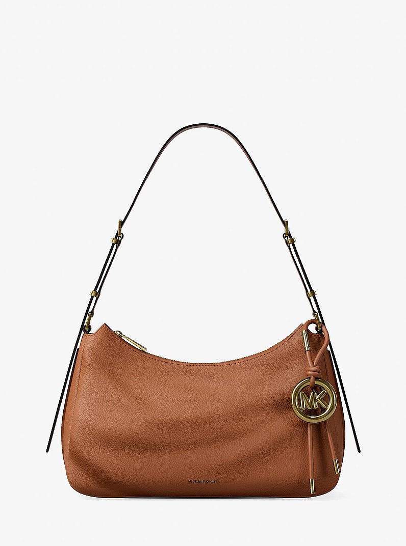 Nolita Medium Pebbled Leather Shoulder Bag in LUGGAGE | Michael Kors