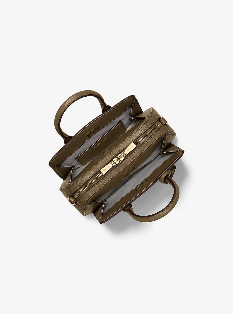 Bandolera Laila extrapeque&ntilde;a de piel in LODEN | Michael Kors