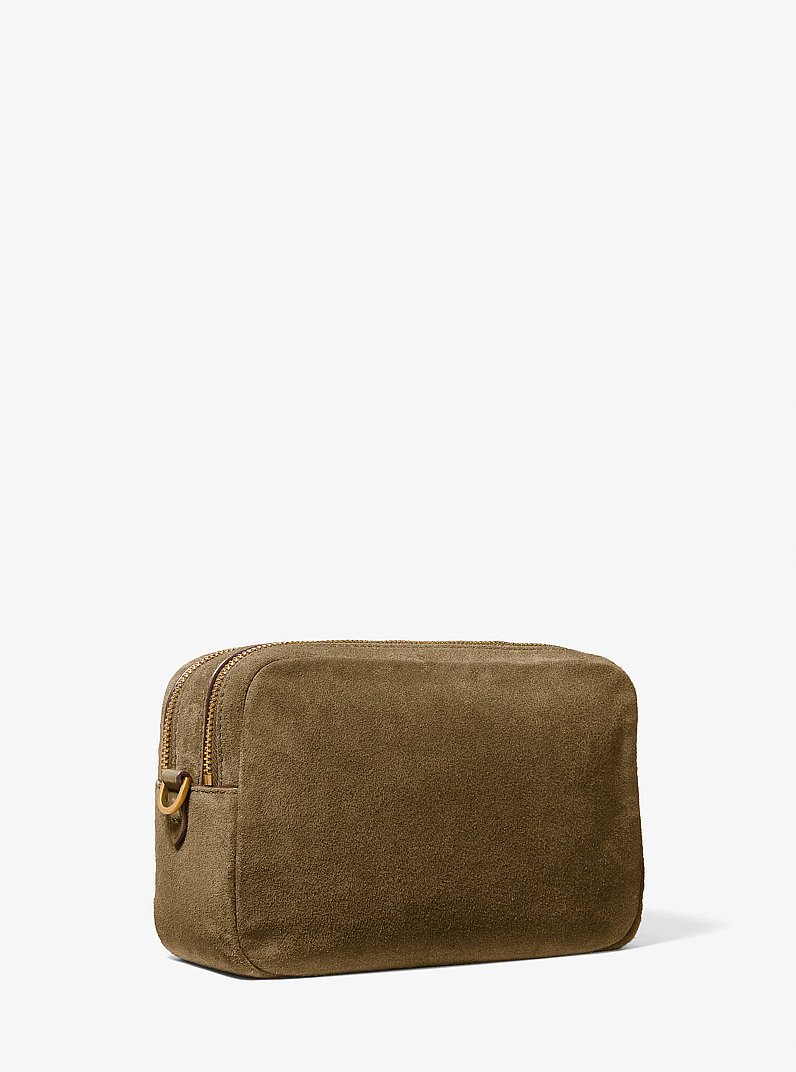 Kameratasche Bryant Medium aus gewebtem Wildleder in LODEN | Michael Kors