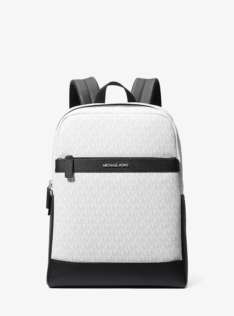 Cooper Medium Signature Logo Backpack in BRIGHT WHT | Michael Kors