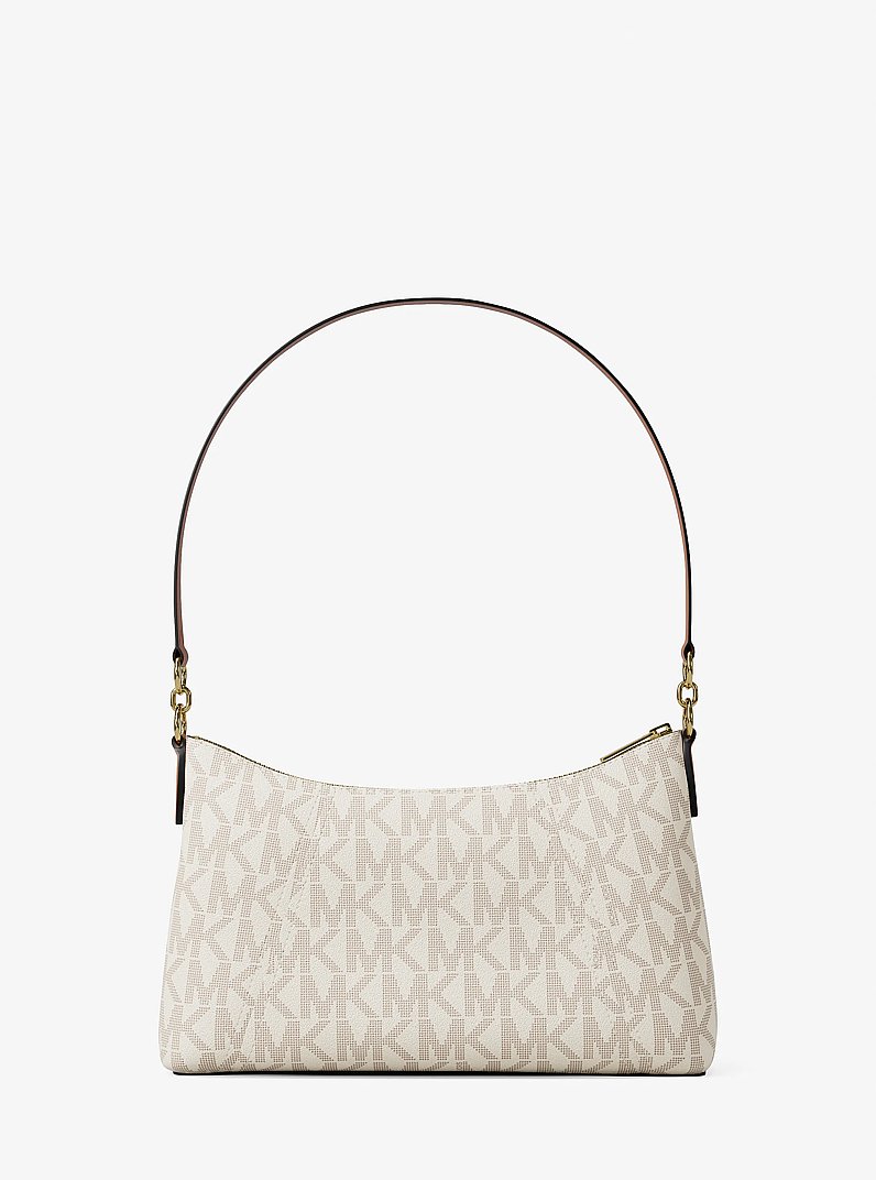 Sienna Medium Signature Logo Convertible Crossbody Bag in VANILLA/LUGGAGE | Michael Kors