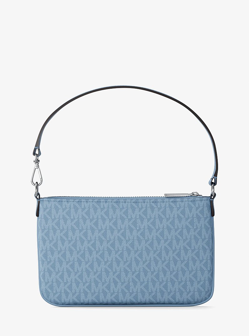 Jet Set Small Signature Logo Convertible Wristlet in LIGHT SKY | Michael Kors