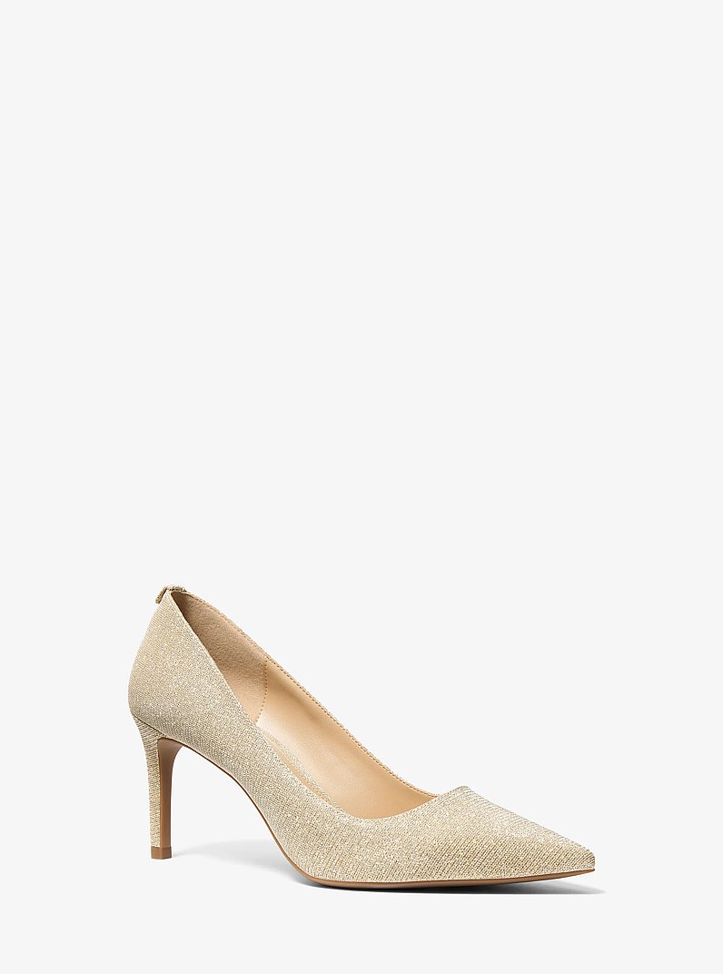 Alina Flex Gltter Chain Mesh Pump in PALE GOLD | Michael Kors