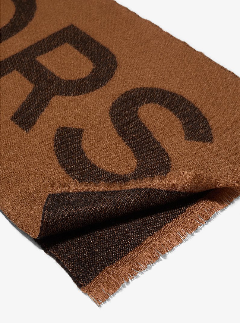 Oversized Logo Knit Scarf