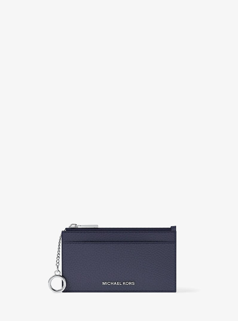 Tarjetero Jet Set peque&ntilde;o de piel granulada in VESTIDO AZUL | Michael Kors