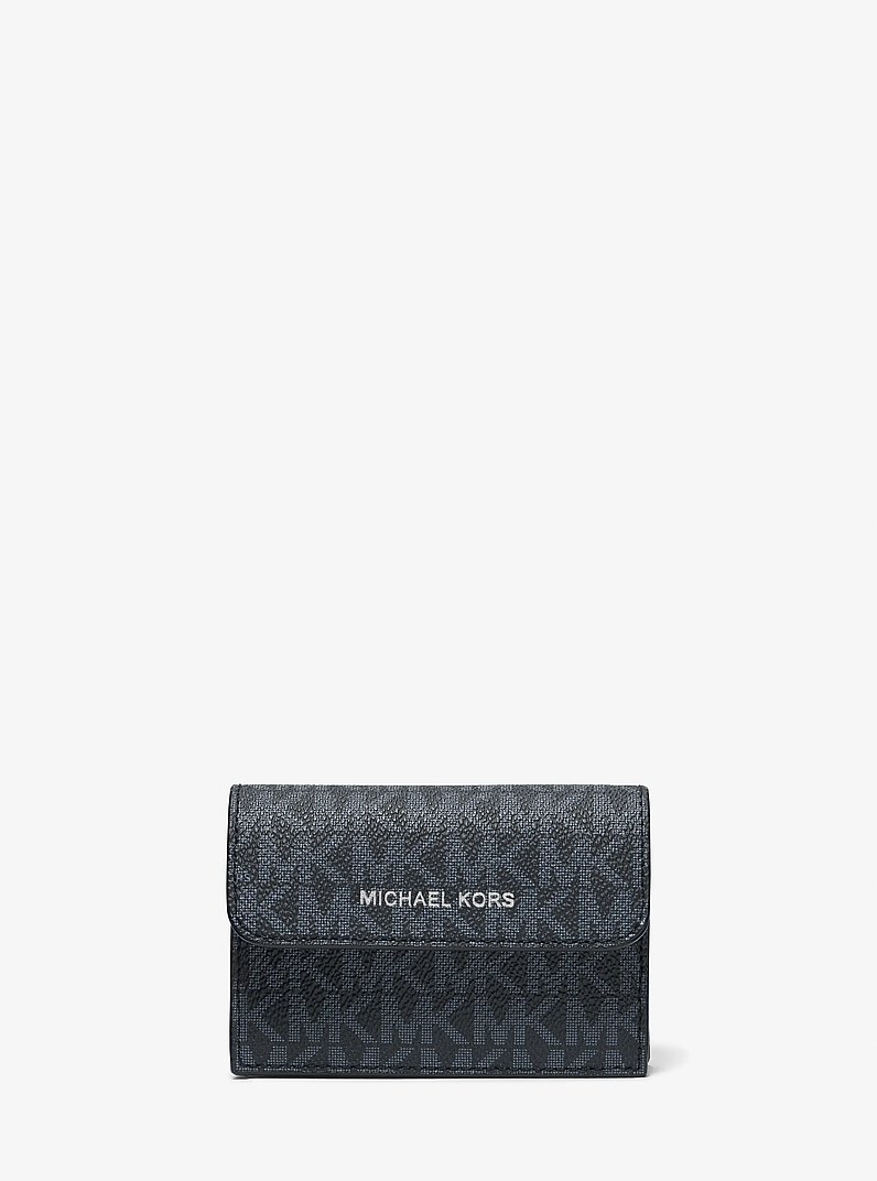 Porte-cartes Cooper &agrave; logo et &agrave; goussets accord&eacute;on in AMIRAL/BLEU P&Acirc;LE | Michael Kors
