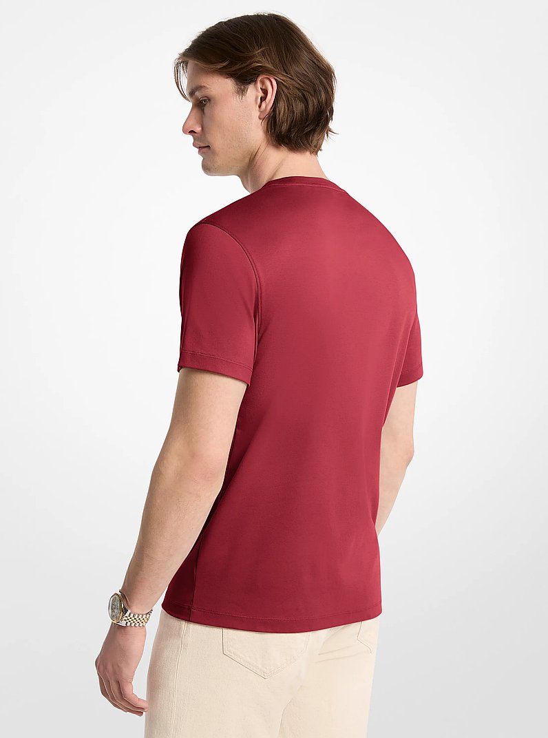 T-shirt in cotone in ROSSO INTENSO | Michael Kors