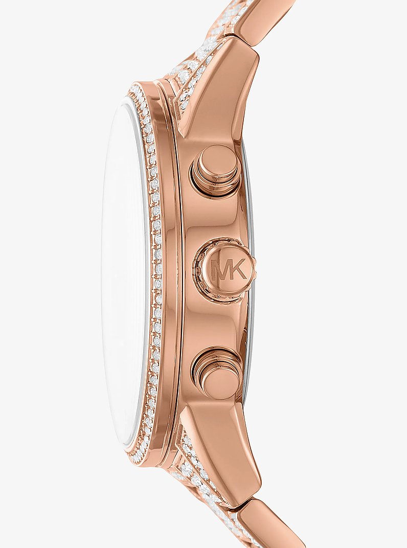 Bryant Pav&eacute; Rose Gold-Tone Watch in ROSE GOLD | Michael Kors