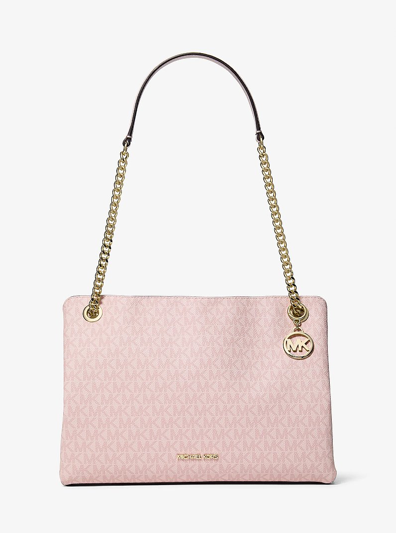 Christina Medium Signature Logo Messenger Bag in POWDER BLUSH | Michael Kors