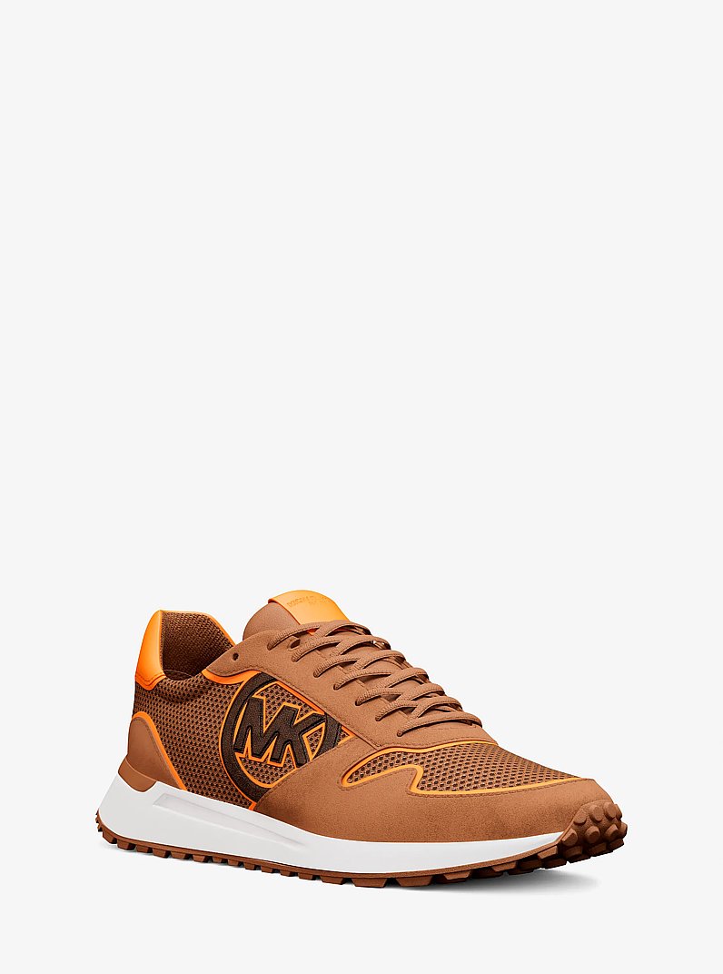 Dax Mixed-Media Trainer in POP ORANGE | Michael Kors
