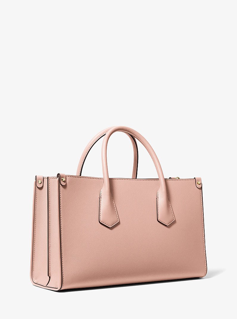 Maple Large Pebbled Leather Satchel in SOFT PINK | Michael Kors