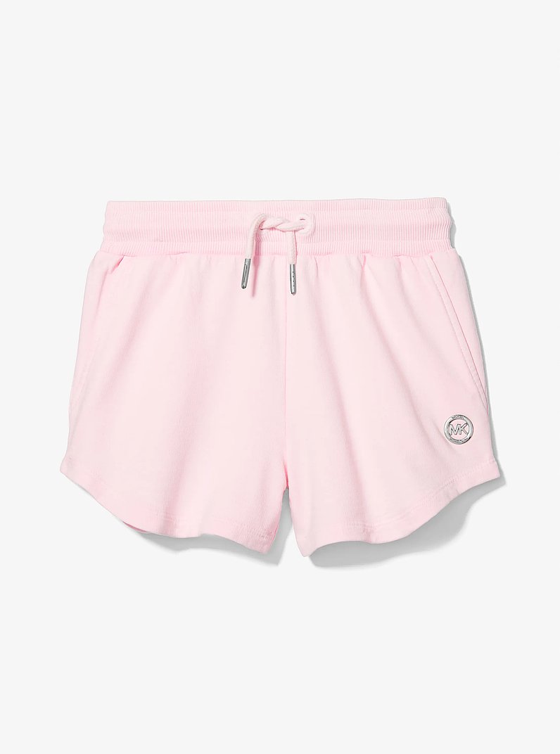 Stretch Cotton Drawstring Shorts in PINK | Michael Kors