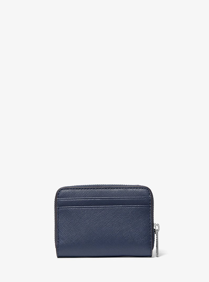 Billetera Jet Set Travel mediana de cuero saffiano in AZUL MARINO | Michael Kors
