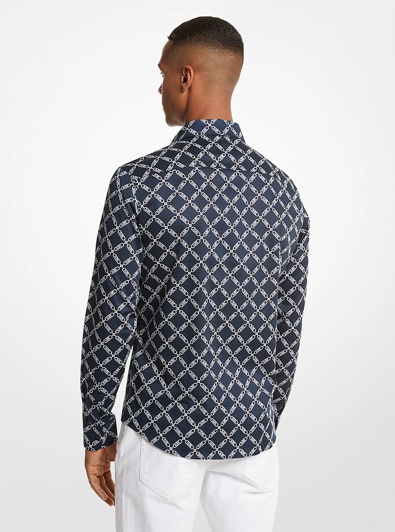 Chemise en coton extensible &agrave; imprim&eacute; &agrave; logo Empire