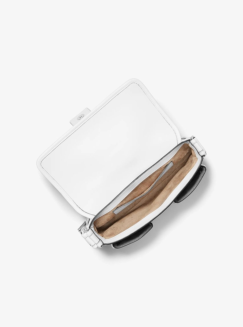 Colby Medium Leather Shoulder Bag in OPTIC WHITE | Michael Kors