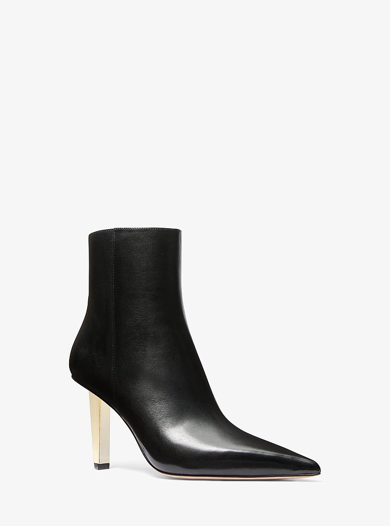 Bottine Halle en cuir in NOIR | Michael Kors