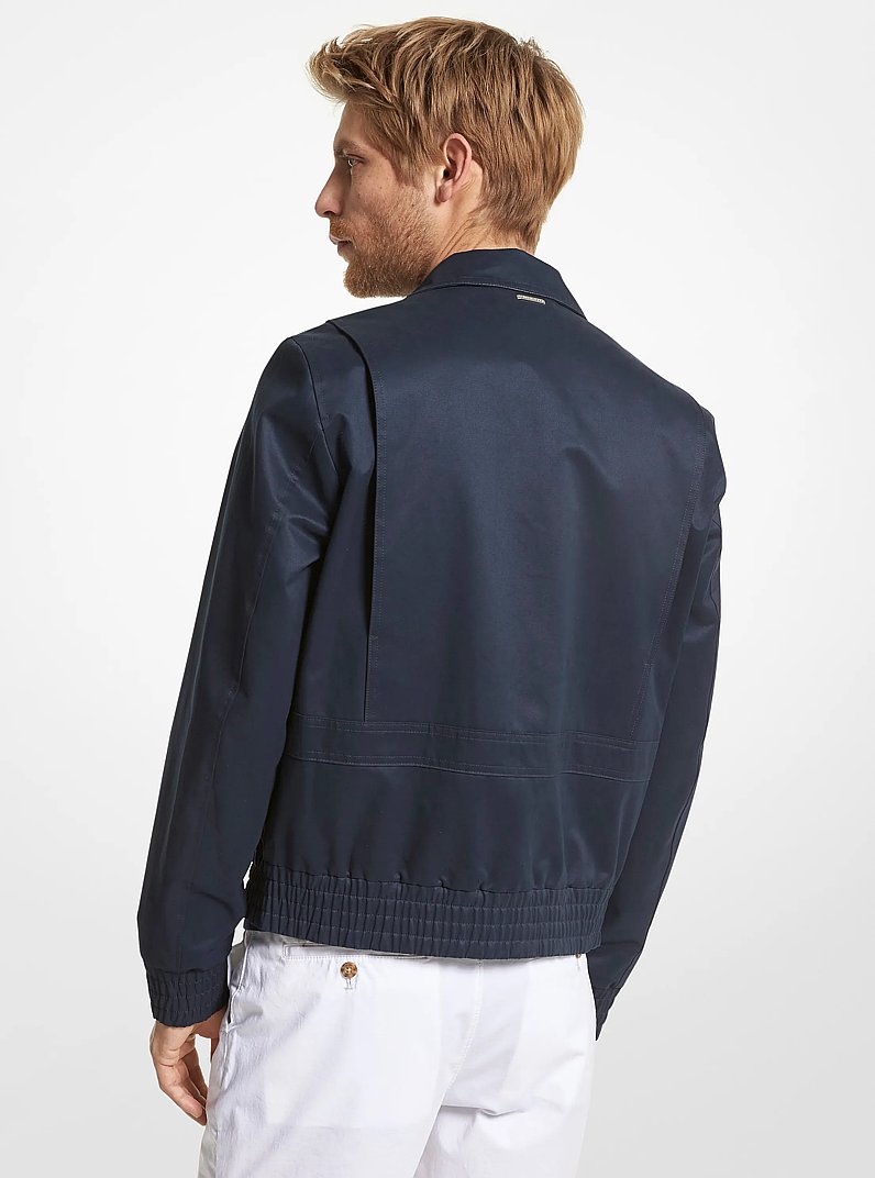 Cotton Blend Blouson Jacket in MIDNIGHT | Michael Kors