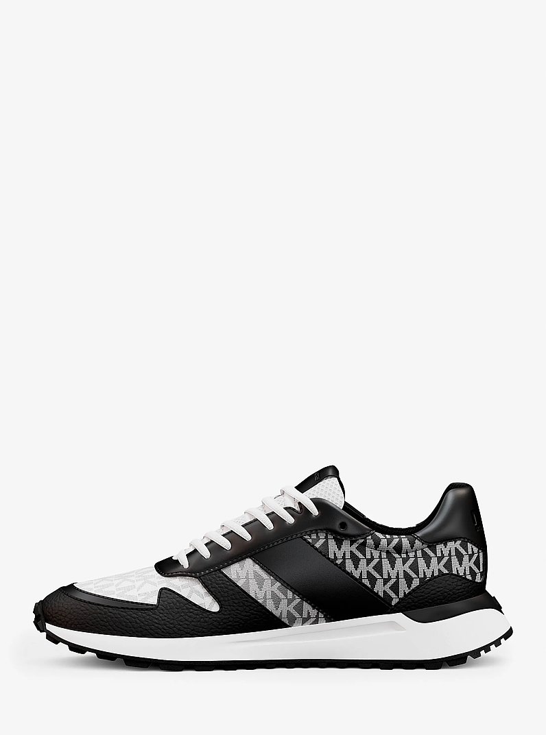 Dax Ombr&eacute; Signature Logo Trainer in BLACK | Michael Kors