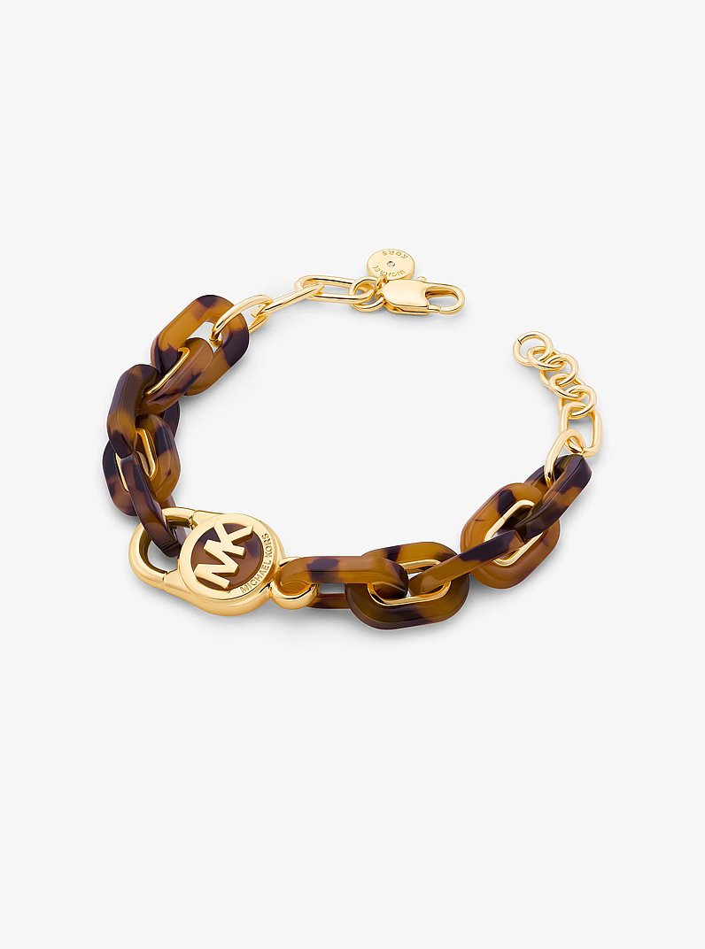 Logo Padlock Chain Bracelet in GOLD | Michael Kors