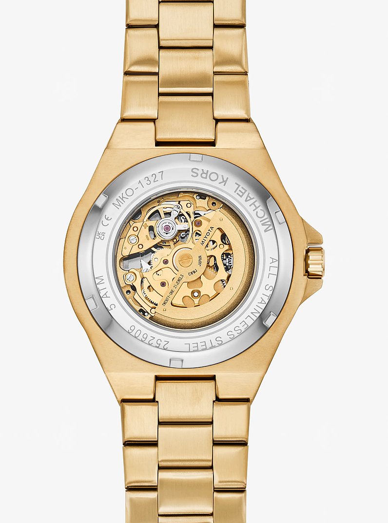 Montre surdimensionn&eacute;e Lennox de ton or &agrave; pav&eacute; in OR | Michael Kors