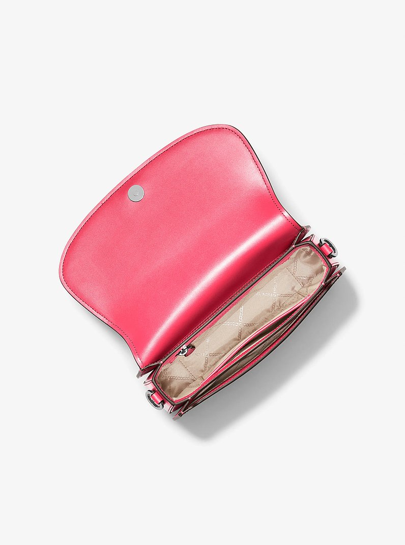 Mila Medium Leather Messenger Bag in GERANIUM | Michael Kors
