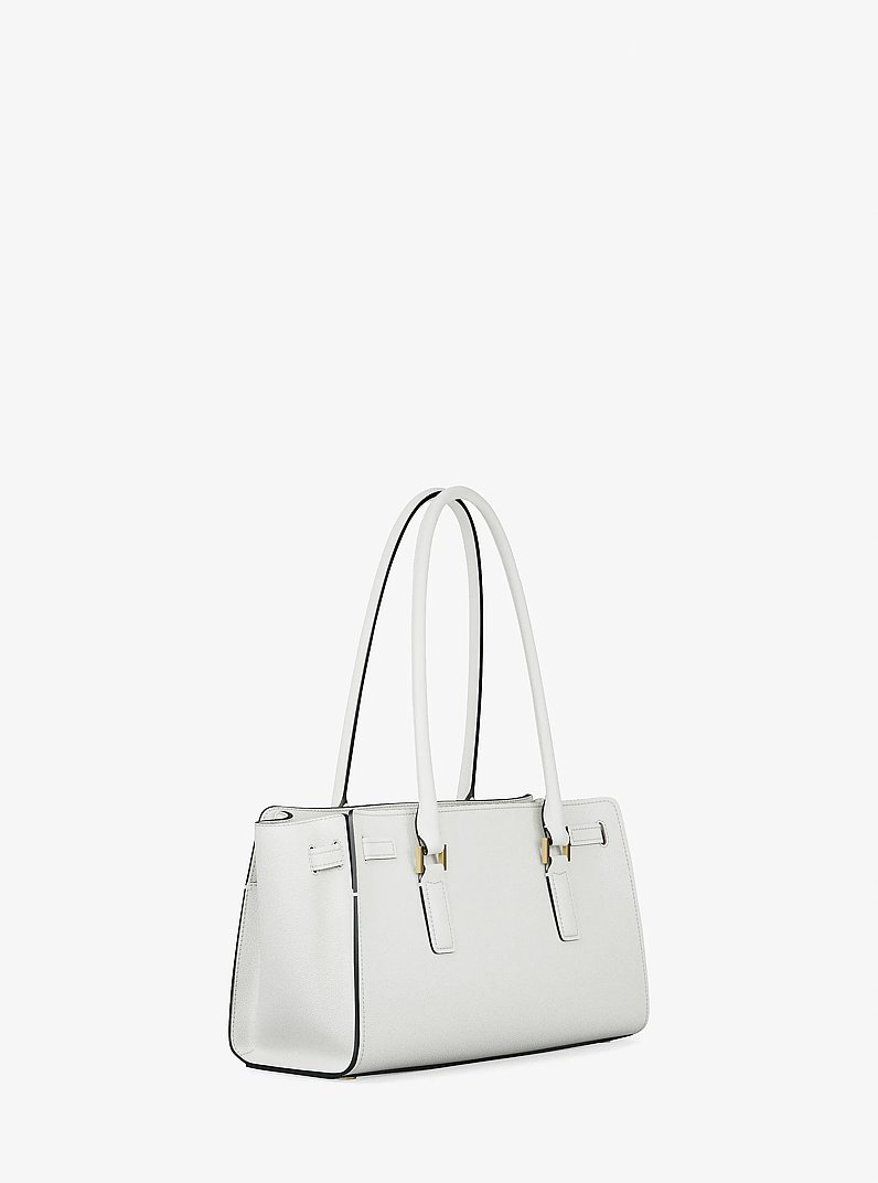 Bolso satchel Hamilton Moderne peque&ntilde;o de piel in BEIGE P&Aacute;LIDO | Michael Kors