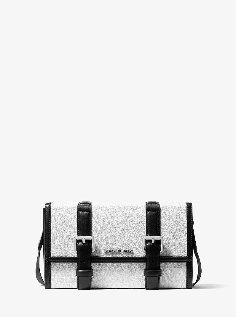 Sac &agrave; bandouli&egrave;re mallette Cooper &agrave; logo Signature in BLANC &Eacute;CLATANT | Michael Kors