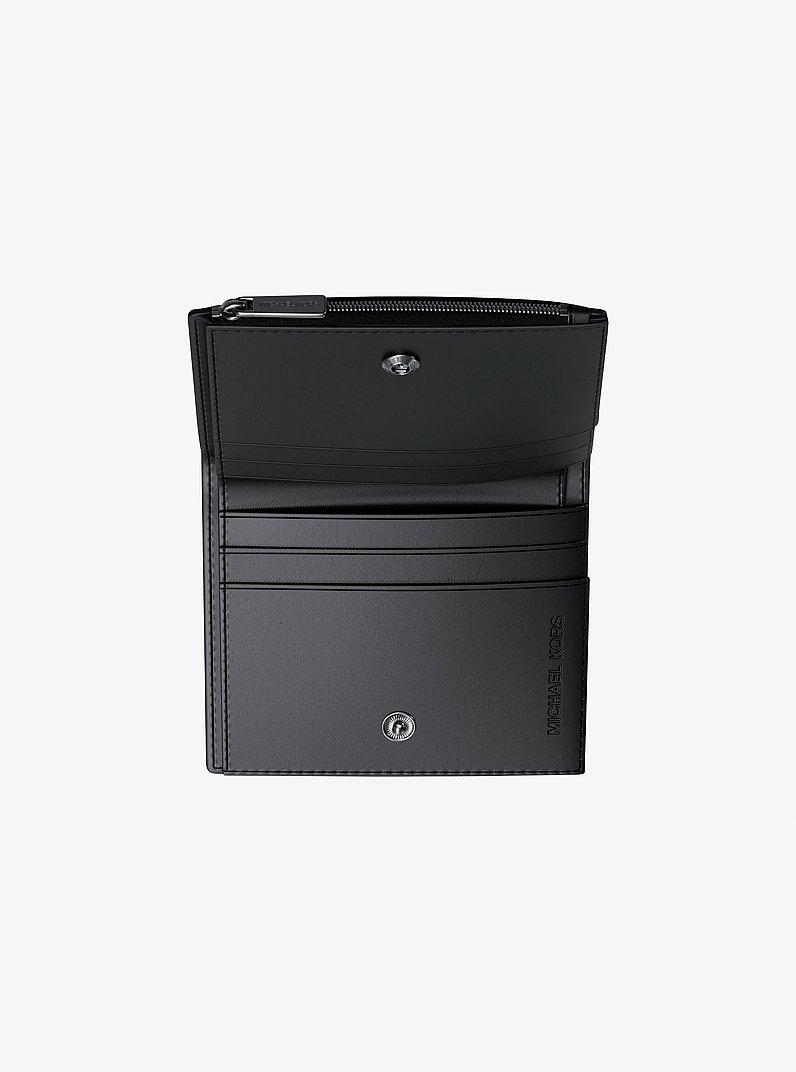 Hudson Signature Logo Wallet in BLACK | Michael Kors