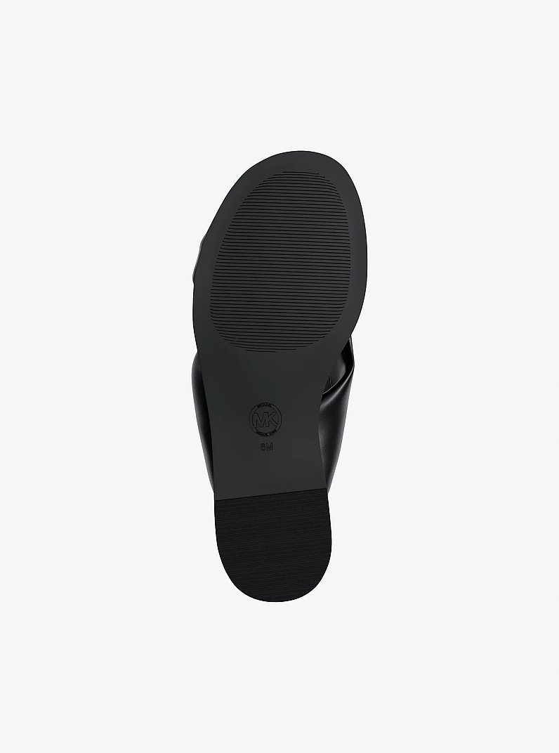 Elena Slide Sandal in BLACK | Michael Kors